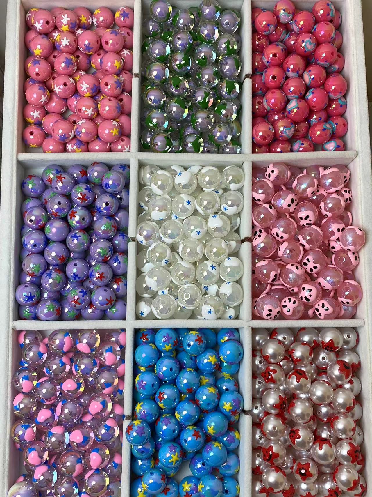 A04 【 HOT SALE】Mix Handmade painting Beads ( Live Packing )